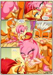 1boy 1girl 2_girls amy_rose anthro anus ass balls barefoot bbmbbf bed bedroom blush breast_grab breasts comic dialogue father_&_daughter female/female incest male male/female maximilian_acorn mobius_unleashed nipples nude palcomix penis pussy pussy_juice sally_acorn sega sega sex small_breasts sonic_the_hedgehog_(series) speech_bubble threesome vaginal vaginal_penetration vaginal_sex who_is_your_daddy_(comic)