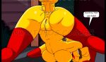 1boy 1girl 20th_century_fox aged_up anal big_ass big_breasts big_penis croc_(artist) dirty_talk female halloween maggie_simpson male sisters slutty_outfit the_simpsons