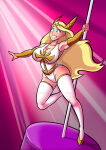 1girl 1girl 1girls 2020 2020s adora armor artist_name big_breasts blonde_female blonde_hair blue_eyes bracer brainwashing breasts cleavage damsel_in_distress defeated defeated_heroine drooling female_focus female_only femsub gloves gold_gloves gold_heels gold_high_heels happy_trance high_heels high_res hourglass_figure hypnosis hypnotic_eyes jpeg leotard long_hair looking_up mind_control muscle muscular muscular_female planz34 platinum_blonde_hair pole pole_dancing saliva she-ra she-ra_and_the_princesses_of_power smile smooth_skin solo_female stage stockings stripper stripper_pole submissive submissive_and_breedable thick_thighs thin_waist tiara two-tone_high_heels watermark white_leotard white_thighhighs wide_hips