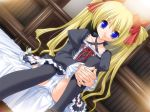  blonde_hair kirishima_satoshi looking_at_viewer mahou_shoujo_twinkle_(feng) pantsu ribbon ryohka 