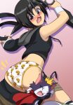 cait_sith childish_panties embarrassed embarrassed_underwear_female euf euf-dreamer exposed_panties final_fantasy final_fantasy_vii pantsing printed_panties shorts_down underpants underwear yuffie_kisaragi