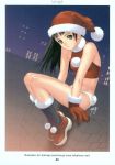 1girl 2004 ankle_boots bare_shoulders black_eyes black_hair boot boots bunny_tail christmas erect_nipples footwear gloves half-shirt hat hentai highres legs long_legs midriff original original_character panties red_gloves santa_hat scan shapeshifter_(company) signature sitting socks solo tail taka_tony taka_tony_(artist) takayuki_tanaka takayuki_tanaka_(artist) tanaka_takayuki tanaka_takayuki_(artist) tony_taka tony_taka_(artist) underwear white_panties