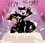  1girl 1girl anthro ass_bigger_than_head ass_focus birthday breasts_bigger_than_head cake cake_on_ass cake_on_breasts caked_up disney dumptruck_ass female_only hyper_ass hyper_breasts locote68 minnie_mouse public_domain shortstack suprised teasing 