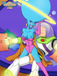 1girl alien armor breasts buzz_lightyear buzz_lightyear_of_star_command clothes disney gravitina interspecies male penis pussy pussy_juice sex sfan