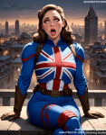  1girl 1girl 1girl agent_carter ahegao ai_generated arm_support bangs belt big_breasts bodysuit boots breasts brown_eyes brown_gloves brown_hair building captain_carter city cityscape clothing cloud crossed_legs curly_hair day female_only gloves jousneystudio lips long_hair looking_at_viewer looking_up makeup marvel_comics medium_breasts medium_hair nose open_mouth oral_invitation outside pants sitting sky superhero teeth tongue tongue_out what_if 