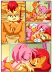  1boy 1girl 2_girls amy_rose anthro anus ass barefoot bbmbbf bed bedroom blush breasts comic dialogue father_&amp;_daughter feet female/female humanoid_feet kissing male male/female maximilian_acorn mobius_unleashed nipples nude palcomix penis pussy pussy_juice sally_acorn sega sega sex small_breasts soles sonic_the_hedgehog_(series) speech_bubble threesome toes uncensored vaginal_penetration vaginal_sex who_is_your_daddy_(comic) 