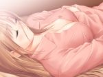 1girl after after_sweet_kiss breasts brown_hair closed_eyes erect_nipples game_cg hair hentai long_hair lying on_back shiomiya_kanami sleeping solo taka_tony takayuki_tanaka tanaka_takayuki tony_taka unbuttoned