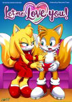 1boy 1girl anthro bbmbbf blush comic cover_page let_me_love_you_(comic) male male/female miles_"tails"_prower mobian_(species) mobius_unleashed palcomix sega sonic_the_hedgehog_(series) tails_the_fox zooey_the_fox