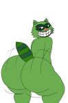 1boy 2024 anthro ass ass_focus asscheeks big_ass big_ass_(male) big_ass_cheeks bubble_ass bubble_butt buttcheeks caked_up child_bearing_hips dat_ass dat_butt fat_ass fat_ass_femboy femboy fur furry green_fur happy_tree_friends jiggling_ass large_ass lifty lifty_(htf) male male_ass male_focus motion_lines motion_outline nude obsuniq plump_ass plump_butt procyonid raccoon round_ass smile striped_tail tail thick thick_ass thick_hips thick_thighs twerk twerking twerking_position wide_ass wide_hips