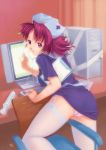  chair computer hentai kobayashi_yuji nurse panties underwear 