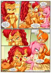 1boy 1girl 3_girls alicia_acorn amy_rose anthro ass balls barefoot bbmbbf bed bedroom blush breast_grab breast_sucking breasts comic dialogue father_&_daughter fellatio female/female foursome incest male male/female masturbation maximilian_acorn mobian_(species) mobius_unleashed mother_&_daughter navel nipples nude oral oral_sex palcomix penis pussy pussylicking sally_acorn sega sega sex small_breasts sonic_the_hedgehog_(series) speech_bubble tribadism who_is_your_daddy_(comic)