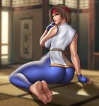  art_of_fighting ass barefoot braid bubble_butt butt butt_crack cheesecake dat_ass enormous_butt fat_ass flowerxl giant_ass headband huge_ass karate_gi king_of_fighters kneel lips massive_ass plump_ass seductive_look seductive_smile sideboob smile snk spandex sultry_eyes thick_thighs tiny_waist wide_hips yuri_sakazaki 