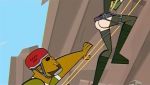  ass black_eyes black_hair bottomless breasts cartoon_network dj_(tdi) dyed_hair goth green_hair green_lipstick gwen_(tdi) hourglass_figure navel pale-skinned_female thick_ass thick_legs thick_thighs total_drama_island two_tone_hair wasp_waist 