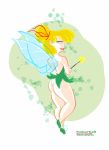  1girl ass blonde_hair blue_eyes blush female_only panties peter_pan tinker_bell w.means worthy_means 