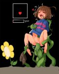 1girl 2016 2d ahegao barefoot bottomless bottomless_female brown_hair closed_eyes defeated defeated_heroine digital_media duo female female_human female_penetrated flower flowey_(undertale) flowisk frisk_(female)_(undertale) frisk_(undertale) hair health_bar heart hetero hp_bar hr.b human human_penetrated interspecies korean_text male mammal monster navel orgasm pants_removed penetration plant plant_tentacles short_hair simple_background spread_legs stomach_bulge tentacle tentacle_rape tentacle_sex tentacles tentacles_on_female text tongue_out top_flowey undertale undertale_(series) vaginal vaginal_penetration vine_tentacles vines yellow_flower