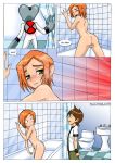  bathroom ben_10 ben_tennyson comic female_masturbation grey_matter gwen_tennyson masturbation shower 