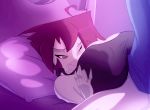 bed big_breasts bottomless breasts cleavage darnact dib gaz huge_breasts invader_zim male/female paizuri paizuri_under_clothes purple_eyes purple_hair short_hair