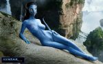 1_alien 1_female 1_girl alien avatar black_hair blue_skin breasts erect_nipples female female_alien female_na'vi hair hairless_pussy huge_breasts james_cameron's_avatar long_hair lying na'vi neytiri nipples nude outdoor pussy realistic rock solo tail turuk turuk_(artist)