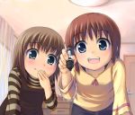 2girls beidan_(artist) marker smile young_girl