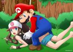 1girl bbmbbf brown_hair crossover game_freak hilda hilda_(pokemon) mario mario_(series) nintendo palcomix palcomix*vip palcomix_vip plumber pokemon pokemon_(game) pokemon_bw pokepornlive sex super_mario_bros. touko touko_(pokemon)