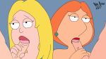 american_dad crossover erection family_guy fellatio francine_smith gif lois_griffin nickartist