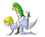  1boy 1girl animated blonde_hair blue_eyes crossover gif hat link link_(character) loop metroid nintendo pointy_ears ponytail samus_aran skin_tight slap spank spanked spanking sword the_legend_of_zelda weapon zero_suit 