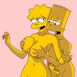 bart_simpson breast_grab breasts brother_and_sister erect_penis gif incest lisa_simpson nipples the_simpsons