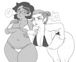  1girl 2_girls angry angry_expression big_ass big_breasts bikini bikini_bottom bikini_top black_bikini black_bikini_bottom black_bikini_top breasts camila_noceda female_only mature_female milf monochrome odalia_blight the_owl_house white_bikini white_bikini_bottom white_bikini_top 