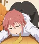 ai_generated bare_thighs big_ass big_ass big_breasts big_breasts bouncing_ass breasts_squeeze brown_eyes fat_ass gif gigantic_ass glasses huge_breasts huge_thighs kobayashi-san_chi_no_maidragon kobayashi_(dragon_maid) light-skinned_female light_skin looking_at_viewer massive_ass mature_female ponytail red_hair sawahebi solo_female thick_body thick_female thick_thighs thighs voluptuous voluptuous_female
