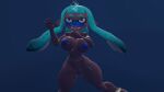 1girl 3d air_bubbles anthro breasts drowning female girl inkling inkling_girl nintendo nipples nsfw nude original_character pussy sfm solo splatoon tailscookie underwater woman