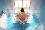 1boy1girl ai_generated ass bathroom blonde_hair curvy curvy_female curvy_figure kitagawa_marin long_hair multicolored_hair nude sex shower sono_bisque_doll_wa_koi_wo_suru standing_sex
