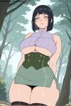  ai_generated bare_thighs black_hair blush boruto:_naruto_next_generations gigantic_breasts grey_eyes hinata_hyuuga huge_breasts huge_thighs kawaiiarts light-skinned_female light_skin massive_breasts mature_female milf naruto short_hair solo_female squatting sweat sweatdrop thick_body thick_female thick_thighs thighs voluptuous voluptuous_female 
