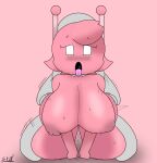 1girl big_breasts fucked_from_behind hand_on_floor holding_ass kneel male nipples oc original_character pink_background pink_hair sex shadow simple_background simple_eyes sprunki sprunki_oc tongue tongue_out wet