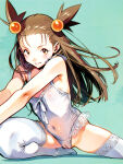  ai_generated ballerina bare_thighs brown_eyes brown_hair game_freak huge_thighs jasmine_(pokemon) light-skinned_female light_skin long_hair looking_at_viewer nintendo nipples_visible_through_clothing pokemon pokemon_gsc puffy_pussy pussy_visible_through_clothes rouletabille small_breasts solo_female squatting stockings sweat sweatdrop thick_thighs thighs twin_tails voluptuous voluptuous_female 