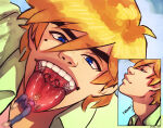 artwork_digital breasts cbl_art cblart ceebie female_prey giant giant_male human largefr_male macro macro_male macro_on_micro male male_pred maw_shot mawshot micro micro_female mouth mouth_play mouthplay oral_vore saliva smaller_female swallow swallowed swallowed_whole swallowing teeth tiny tiny_female tongue vore