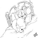  bed dark_boss darkboss_(artist) final_fantasy monochrome moogle pussy 