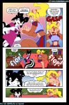  big_breasts cheerleader cleavage clubstripes comic daria_mcgrain female furry goth humor jenny_(clubstripes) rachel_(clubstripes) rodent skunk squirrel welcome_freshmen yuri 