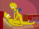  1boy 1girl 20th_century_fox 20th_century_studios aged_up alternate_hairstyle animation areola balls bart_simpson bed bedroom biting_lip biting_own_lip bouncing_breasts breasts breasts_out brother_and_sister clitoral_hood clitoris cowgirl_position cum cum_in_pussy cum_inside cum_on_body cum_on_breasts detailed_background ejaculation eyelashes fox_corporation gif grin gripping_sheets half-closed_eyes half-dressed incest laying_down laying_on_bed lisa_simpson looking_at_another looking_pleasured male medium_breasts moaning naked_male nipples on_back on_bed open_mouth penetration penis pillow pussy pussy_juice pussy_lips sex sfan siblings smile straight teenage_boy teenage_girl the_simpsons yellow_body yellow_skin 