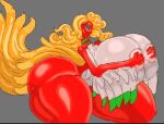  anthro avian blonde_hair female game_freak gen_2_pokemon generation_2_pokemon green_feathers hands_on_breasts hands_on_own_breasts ho-oh hyper hyper_ass hyper_breasts hyper_butt hyper_thighs looking_at_viewer nintendo pokemon pokemon_(game) red_feathers white_feathers yellow_feathers 