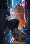 1boy1girl ai_generated atom_eve bulge curvy curvy_female curvy_figure invincible long_hair orange_hair samantha_eve_wilkins