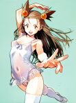 ai_generated ballerina bare_thighs brown_eyes brown_hair game_freak huge_thighs jasmine_(pokemon) leotard light-skinned_female light_skin long_hair looking_at_viewer nintendo pokemon pokemon_gsc puffy_pussy pussy_visible_through_clothes rouletabille small_breasts solo_female squatting stockings sweat sweatdrop thick_thighs thighs twin_tails voluptuous voluptuous_female