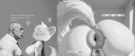  1boy 1girls 69 ai_generated anus ass bald_male bedroom big_ass breasts cute donut_anus dreamworks dulcinea feline greyscale hearts human indoors interspecies kissing love netflix obese_male pov puffy_anus pussy romantic round_ass saliva_trail scarf shrek_(series) sloppy_kiss stockings text the_adventures_of_puss_in_boots ugly_bastard white_fur wholesome 
