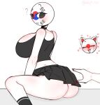  1girl 2_girls 3_fingers ? among_us_reference ass big_breasts black_socks blush blush breasts bubble_ass bubble_butt cat_ears confused countryhumans countryhumans_girl dress hearts hearts_around_head japan_(countryhumans) kak0yt0_chel large_ass large_butt nail_polish nosebleed reaching_out reaching_towards_another skirt socks south_korea_(countryhumans) tagme thicc thick_ass thick_thighs 