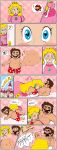 1boy1girl affectionate artist_request blonde_hair blue_eyes blush brown_hair chubby_male fully_clothed_female heart-shaped_pupils hearts kiss_marks kiss_marks_on_belly male_tickling mario mario_(series) mustache nintendo partially_clothed_male pink_background princess_peach red_underwear shaved tickling tickling_belly