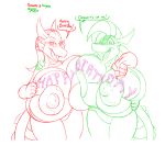 2010 angela_(yiffer) big_breasts birthday breasts dragon female frosting furry happy_birthday horns hyper hyper_breasts original roxanne_(yiffer) scalie yiffer yiffer_(artist)