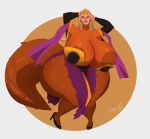  bartok_the_magnificent blonde_hair claws dragon dragon_girl earrings fiuke gigantic_ass gigantic_breasts ludmilla monster_girl orange_skin tail 