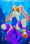  1girl ai_generated anal anal_sex animal_ears asphyxiation covering_mouth cream_the_rabbit dog_husky_ai drowning eyeroll female leotard multiple_penetration one-piece_swimsuit peril pussy red_face rolling_eyes sega sex small_breasts sonic_(series) sonic_the_hedgehog_(series) swimsuit tentacle torn_clothes underwater underwater_peril underwater_sex vaginal_penetration vaginal_sex water yellow_fur 