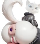 ai_generated anus ass ass_focus beauty_mark big_ass blue_eyes buttplug clothing donut_anus dreamworks dulcinea feline fluffy_(artist) jacket leather_jacket mammal massive_ass netflix pants pants_down pink_anus pose puffy_anus pussy realistic round_ass shrek_(series) the_adventures_of_ichabod_and_mr._toad white_fur