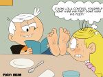 kissing lh lincoln_loud lola_loud loud_house male_feet ms10 ms10_(artist) the_loud_house tlh