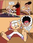 feet female_feet foot foot_in_face karate karate_gi karate_qt lh lincoln_loud loud_house male_feet provocatoid_(artist) the_loud_house tlh